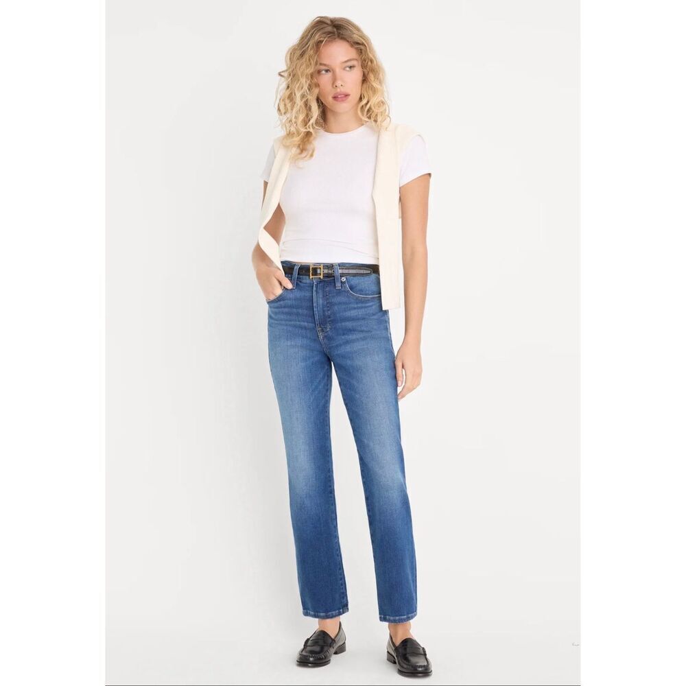 Good American High Rise Straight Leg Jeans Sz 6